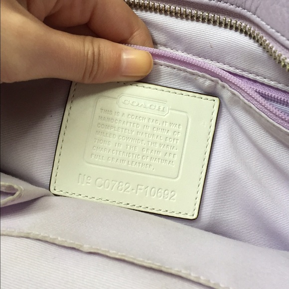 Coach Lavender and Cream Shoulder Bag - Picture 5 of 6